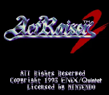 ActRaiser 2 (USA) screen shot title